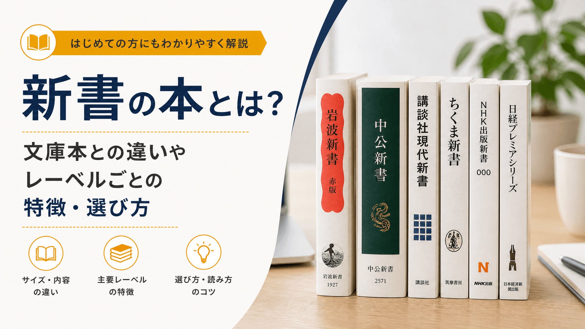 新書の本とは？文庫本との違いやレーベルごとの特徴・選び方