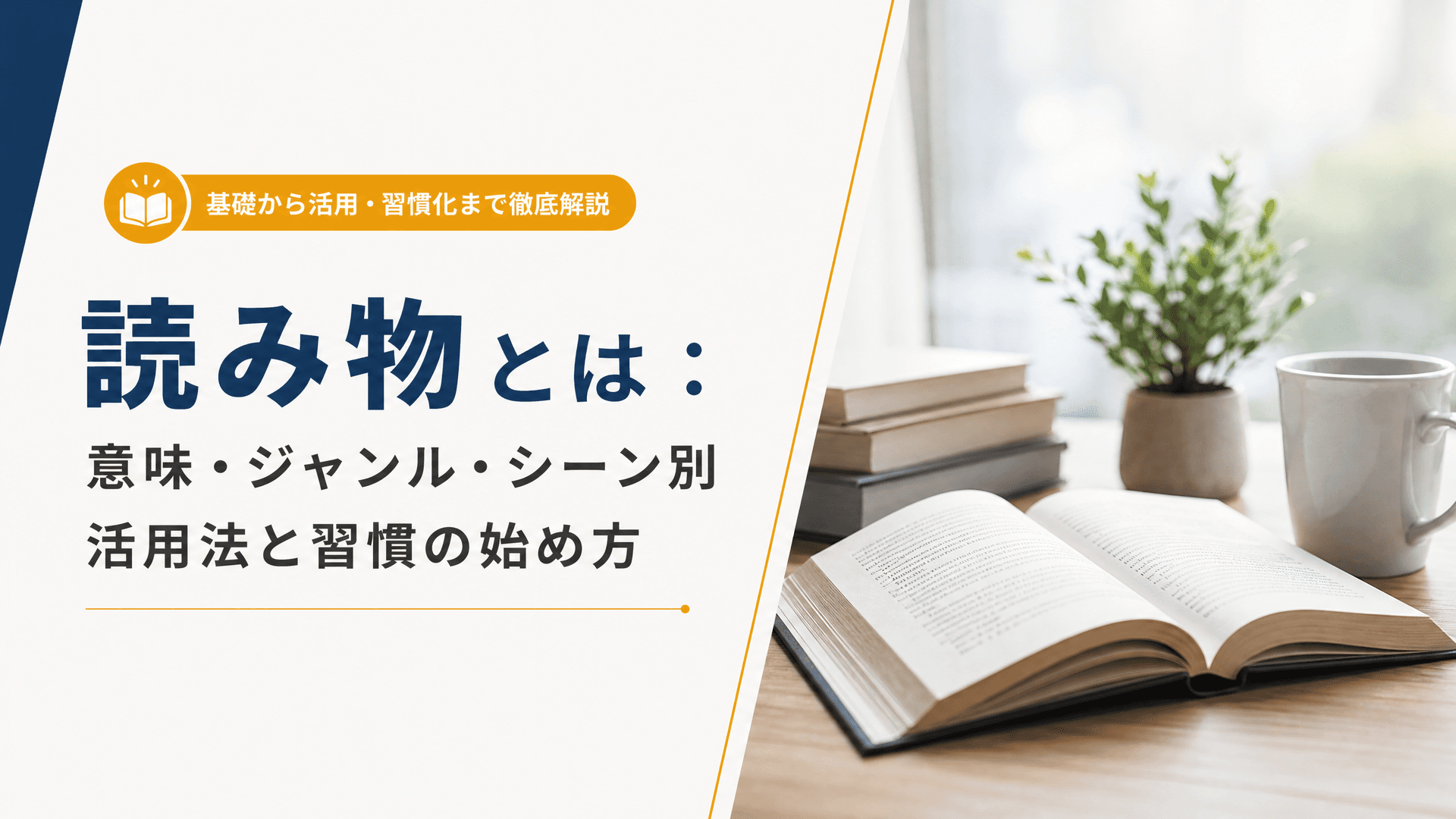 読み物とは：意味・ジャンル・シーン別活用法と習慣の始め方