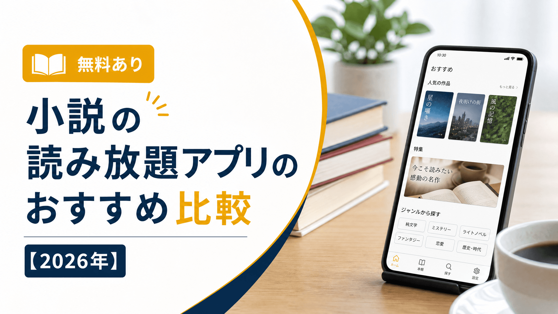 【無料あり】小説の読み放題アプリのおすすめ比較【2025年】