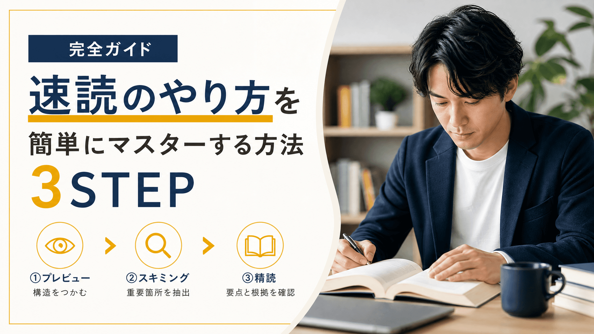 速読のやり方を簡単にマスターする方法3STEP【完全ガイド】