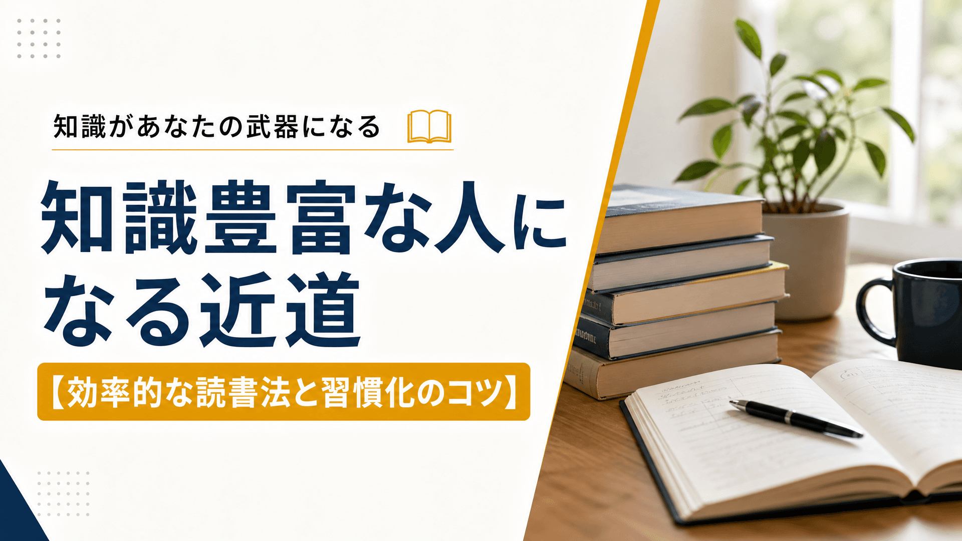 知識豊富な人になる近道【効率的な読書法と習慣化のコツ】
