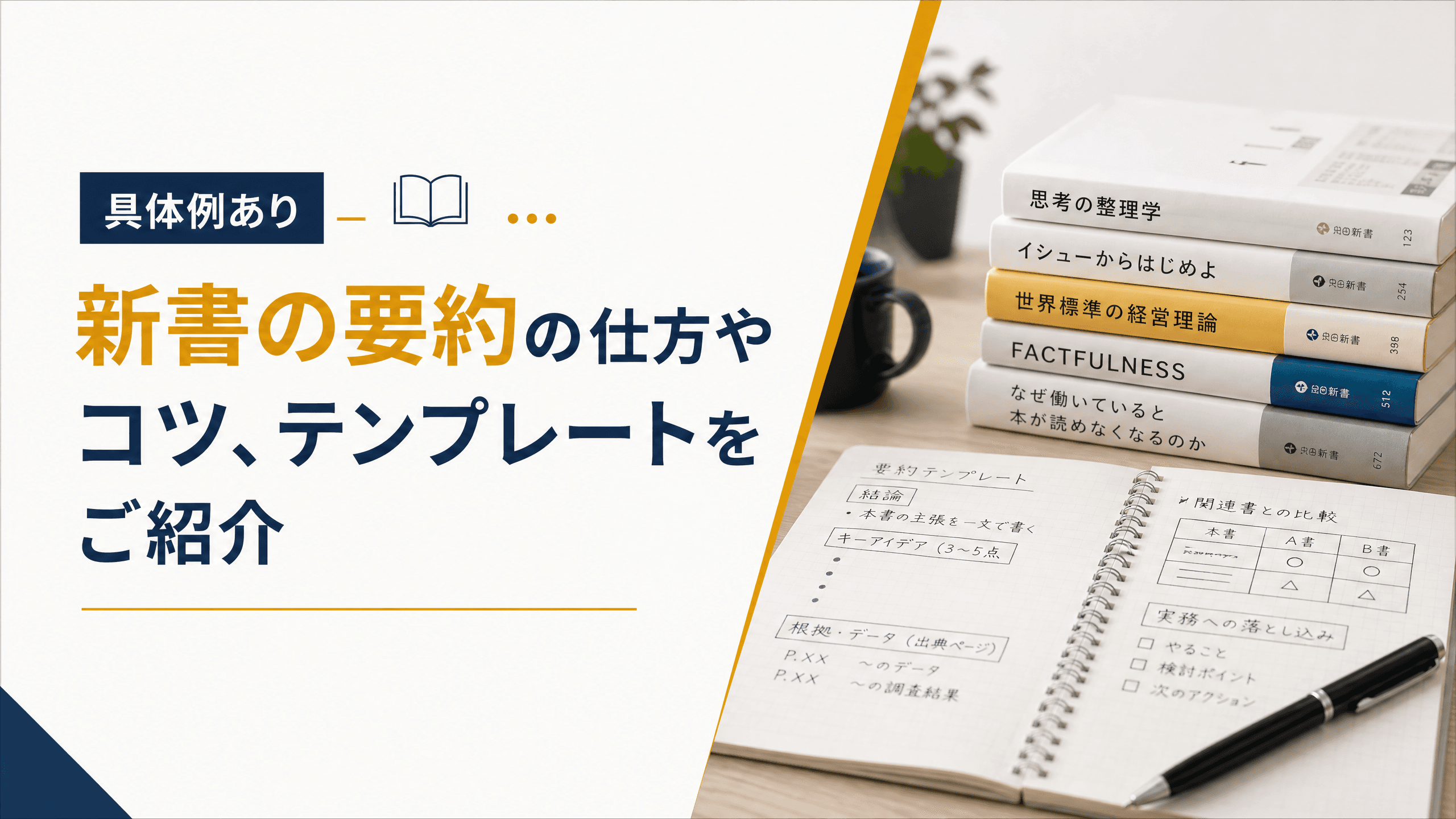 新書の要約の仕方やコツ、テンプレートをご紹介【具体例あり】